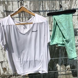 Lularoe OS legging with Bench M dolman sleeve top